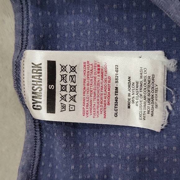 Gymshark Vital Crop Top - Evening Blue Marl - Picture 7 of 11